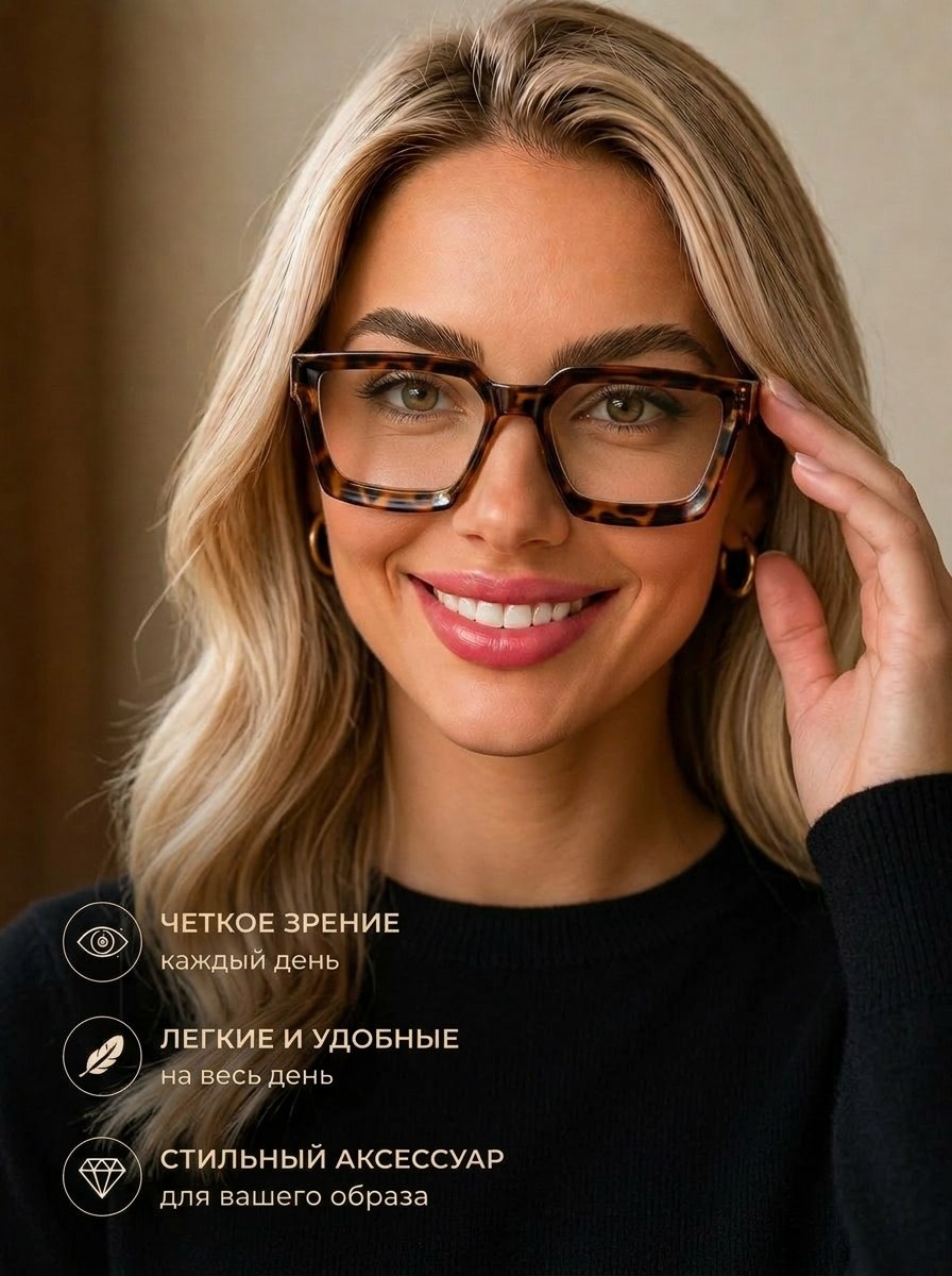 Готовые очки Marcello GA0236 C1 — квадратные, женские