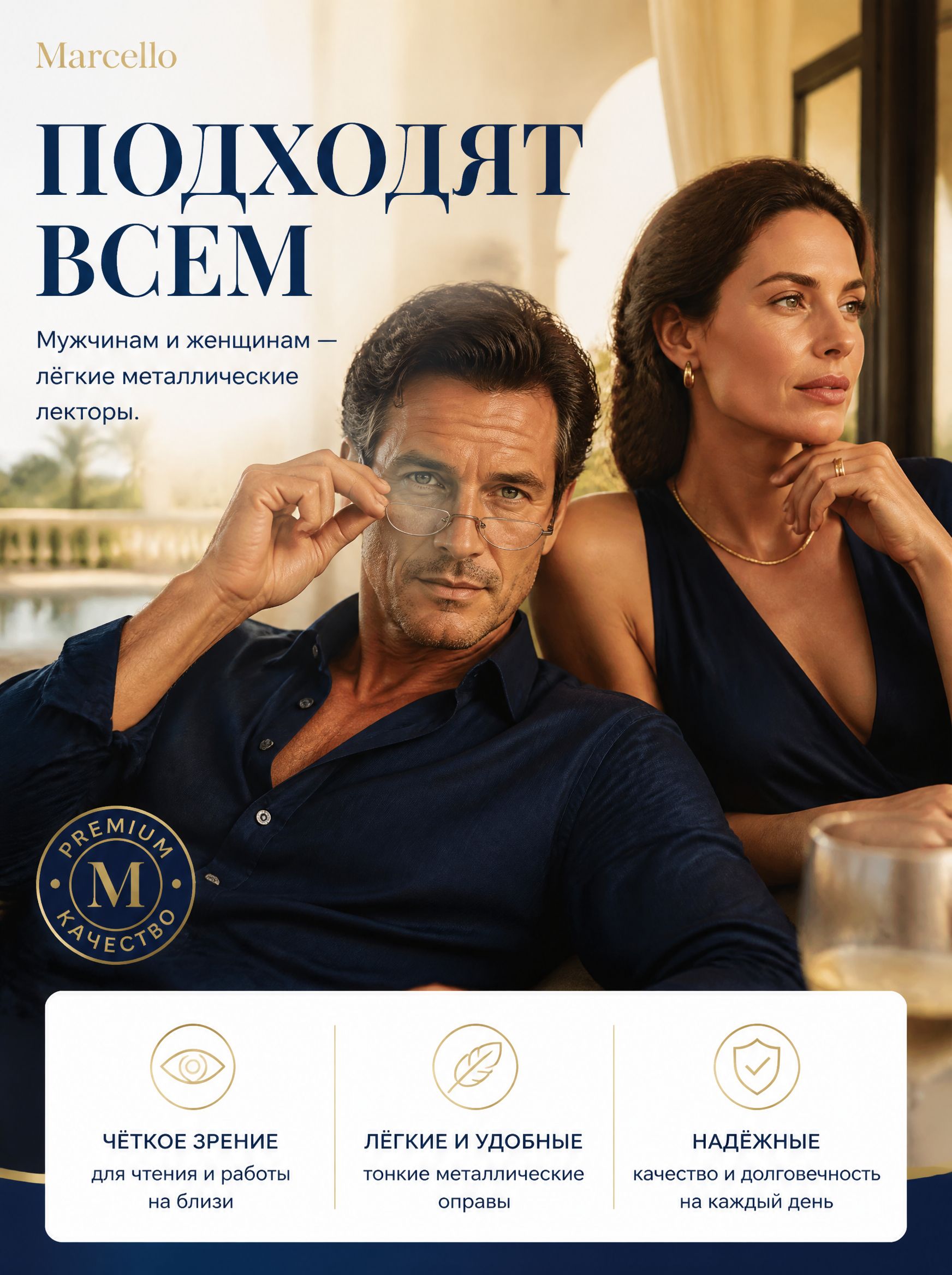 Готовые очки Marcello GA0060 C4 — лекторы, унисекс — изображение 2