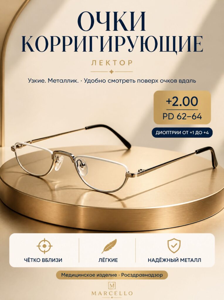 Готовые очки Marcello GA0060 C2 — лекторы, унисекс