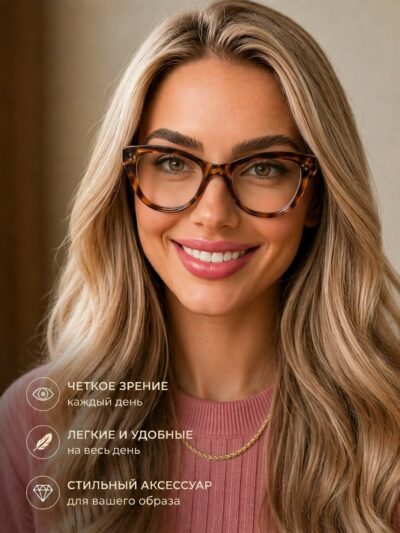 Готовые очки Marcello GA0226 C2 — «кошачий глаз», женские