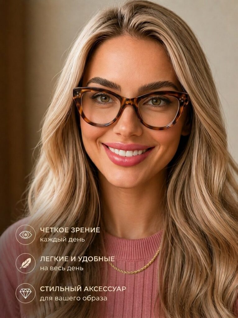 Готовые очки Marcello GA0226 C2 — «кошачий глаз», женские