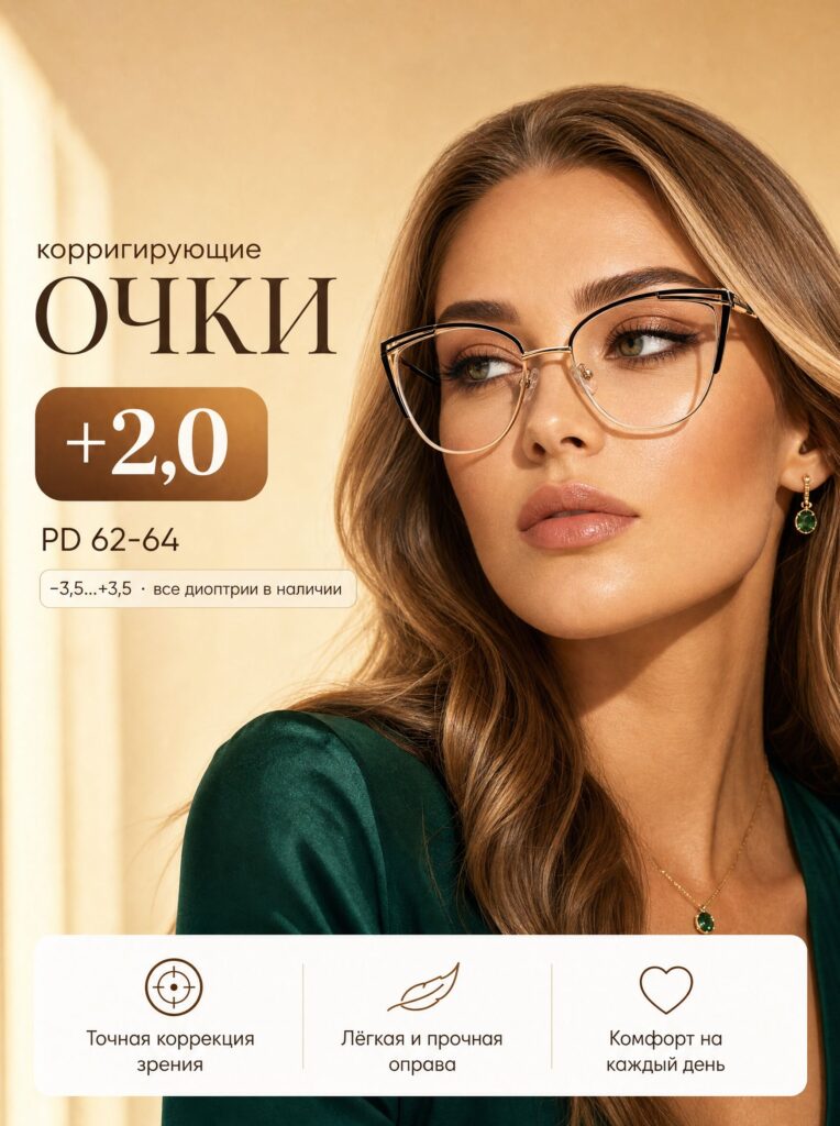 Готовые очки Marcello GA0368 C5 — «кошачий глаз», женские