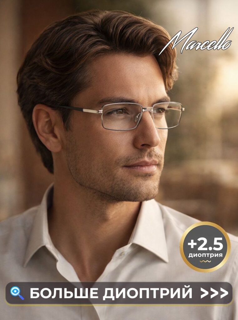 Готовые очки Marcello GA0425 C5 — прямоугольные, мужские