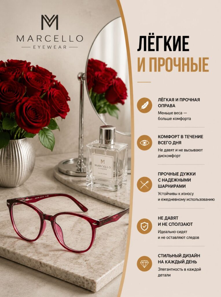 Готовые очки Marcello GA0446 C4 — вайфареры, женские