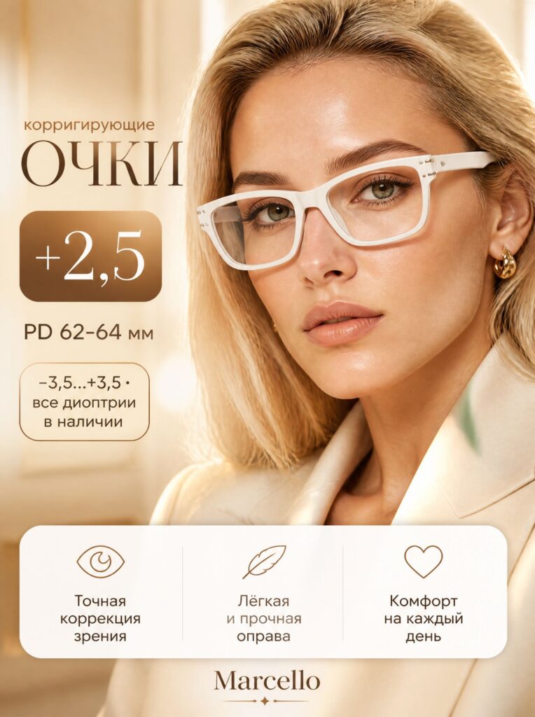 Готовые очки Marcello GA0491 C2 — вайфареры, женские