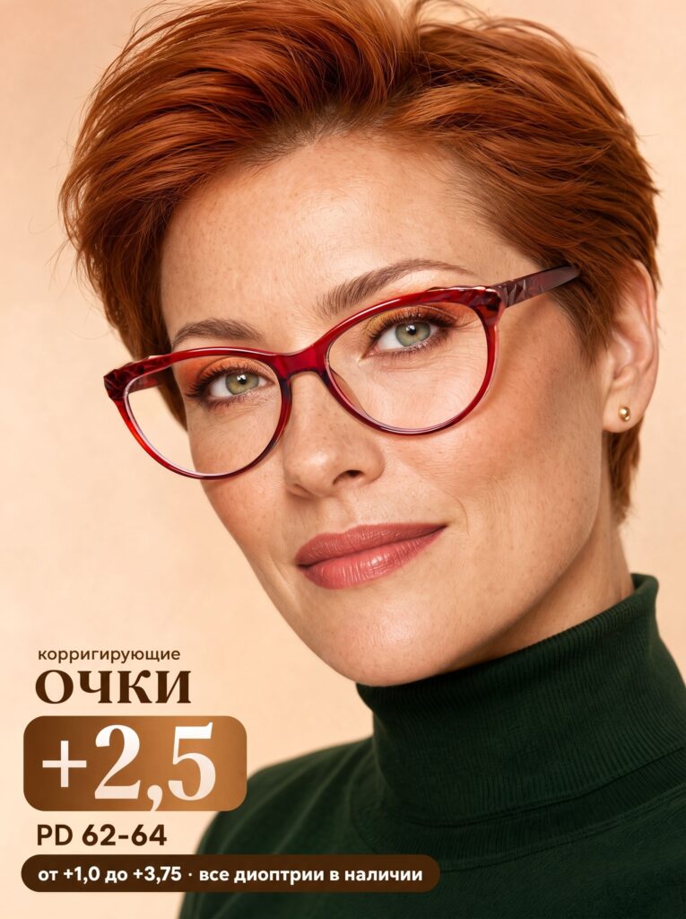 Готовые очки Marcello GA0525 C1 — кошачий глаз, женские