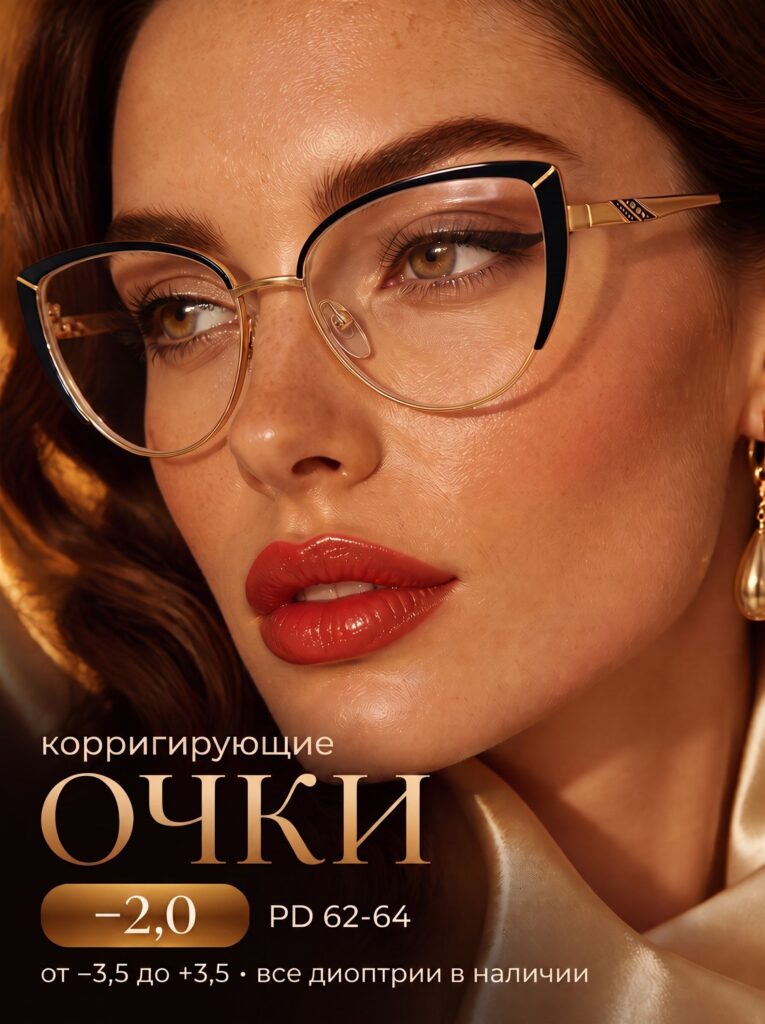 Готовые очки Marcello GA0717 C2 — кошачий глаз, женские