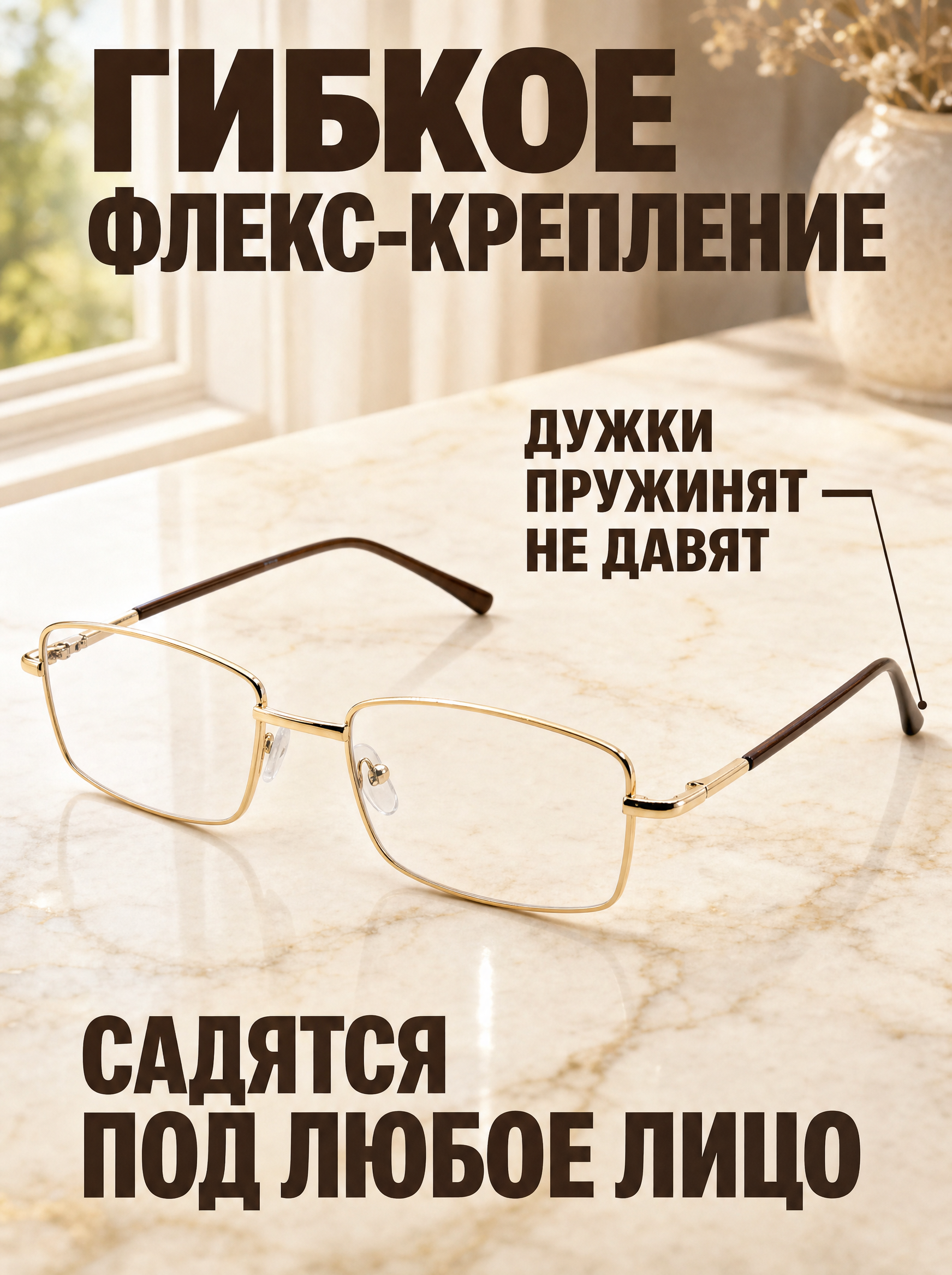 Готовые очки Marcello GA0610 C2 — прямоугольные, мужские — изображение 7